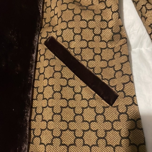 Soft Surroundings Brown Kimono Jacket Open Front - Velvet Lapel and Cuffs - Picture 4 of 7